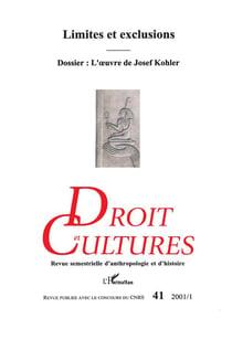 Limites et exclusions - l'oeuvre de josef kohler