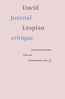 Journal critique : poésie contemporaine 2001-2018