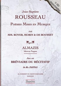 Poésies mises en musique par Royer, Morin & de Bousset