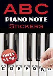 A B C PIANO NOTE STICKERS