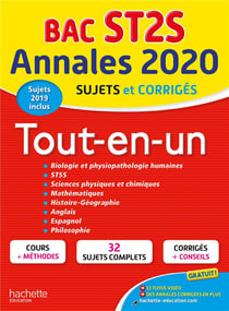 Annales 2020 - bac st2s - tout-en-un