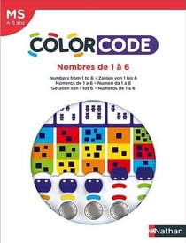 Colorcode : nombres de 1 à 6 - MS