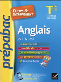 Prépabac cours & entraînement - anglais - lv1-lv2 - terminale toutes séries