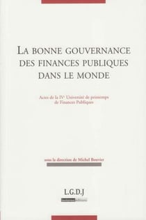 La bonne gouvernance des finances publiques