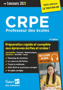 CRPE 2025 - Préparation rapide et complète aux épreuves écrites et orales (M2) : Français, Mathématiques, Leçon, Entretien
