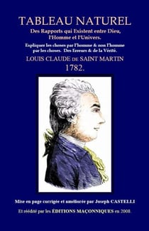 Tableau naturel - des rapports qui existent entre dieu, l'homme et l'univers 1782