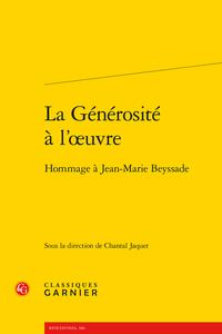 La générosité à l'oeuvre - hommage à jean-marie beyssade