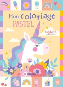 Mon coloriage pastel (Licornes) - Stickers offerts