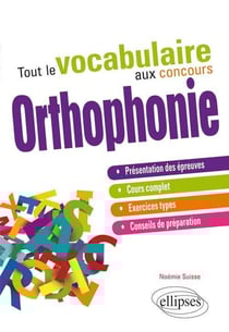 Tout le vocabulaire aux concours d'orthophonie