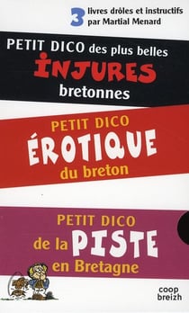 3 petits dicos - coffret - petit dico des injures - petit dico de la piste en Bretagne - petit dico érotique du breton