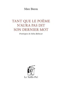 Tant que le poème n'aura pas dit son dernier mot : frontispice de Julius Baltazar