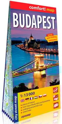 Budapest 1/13.000 (Ang) (Carte Grand Format Laminé