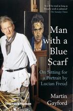 Man with a blue scarf on sitting for a portrait by lucian freud (b-format)