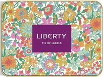 Liberty tin of labels