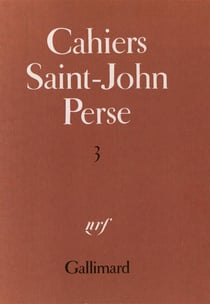 Cahiers saint-john perse