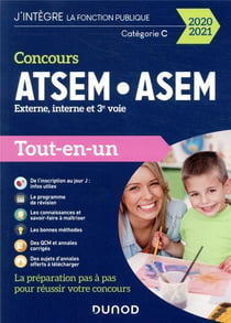 Fonction publique territoriale - t01 - concours atsem/asem - externe, interne, 3e voie - tout-en-un (édition 2020/2021)