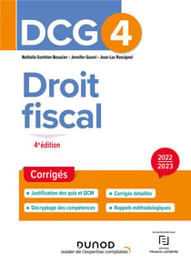 DCG 4 : droit fiscal - corrigés (édition 2022/2023)