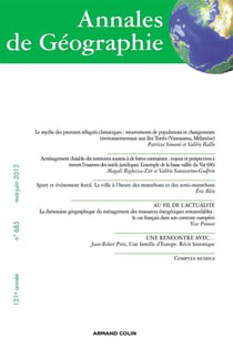Annales de Géographie n° 685 (3/2012) Patrimonialiser la nature