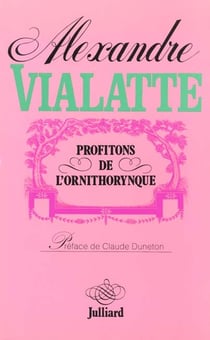 Profitons de l'ornithorynque