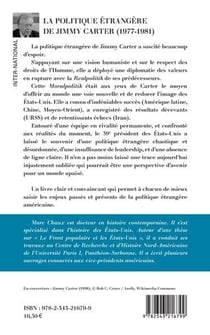 La politique étrangere de Jimmy Carter (1977-1981) - de la moralpolitik à la fin des illusions