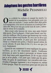 Adoptons les gestes barrières