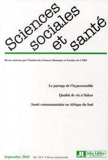 REVUE SCIENCES SOCIALES ET SANTE n.28