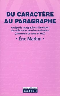 Du caractère au paragraphe