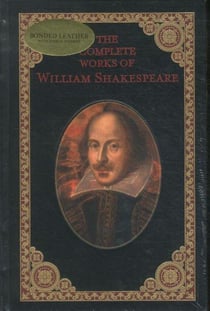 THE COMPLETE WORKS OF WILLIAM SHAKESPEARE - LEATHER BOUND HARDBACK