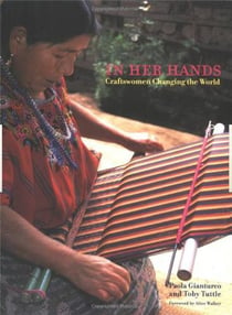 In her hands
