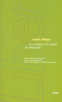 La vocation et le metier de philosophe