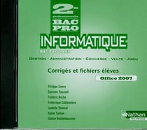 Informatique - office 2007, access, ciel, ebp pgi, openerp - 2e bac pro cd-rom du professeur
