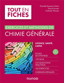 Exercices et méthodes de chimie générale (3e édition)
