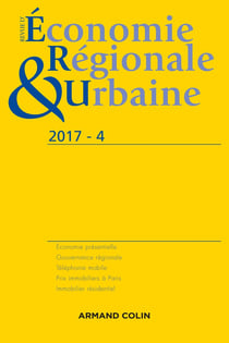 Revue d'économie régionale et urbaine n° 4/2017 Varia