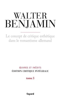 Le concept de critique esthétique dans le romantisme allemand