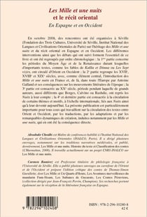 Mille et une nuits et le récit oriental - en Espagne et en Occident