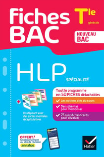 Fiches bac : spécialité HLP - Terminale générale - tout le programme en 50 fiches détachables