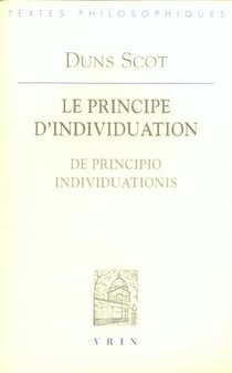 Le principe d'individuation