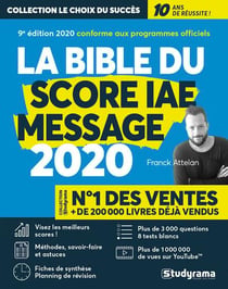 La bible du score IAE message (édition 2020)