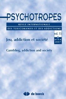 Revue psychotropes n.13/3 - jeu, addiction et société