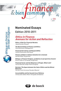 Finance & bien commun n.39 - nominated essays (édition 2010/2011)