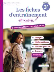 Les fiches d'entraînement effaçables : 3e : Brevet