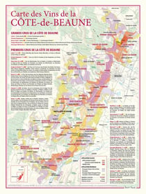 Carte des vins de la Côte-de-Beaune