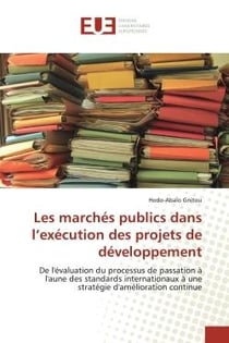Les marchés publics dans l'exécution des projets de développement : De l'évaluation du processus de passation à l'aune des standards internationaux à une stratégie d'a