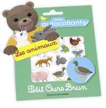 Petit ours brun - mes autocollants -Les animaux