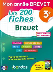 Mon année brevet : Toutes les matières - 3e - Les 200 fiches (édition 2024)