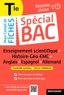 Spécial bac : maxi compil de fiches contrôle continu - terminale bac 2022 - tout le programme en 191 fiches, cours ultra-visuel, mémos, schémas-bilans, exercices et QCM