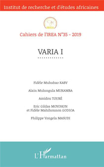 Cahiers de l'IREA n.35 : varia Tome 1