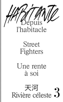 Habitante n.3 : depuis l'habitacle, street fighters, une rente à soi, rivière céleste