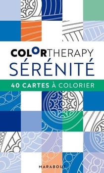 Color therapy - sérénité - 40 cartes à colorier