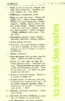 La santé des restes